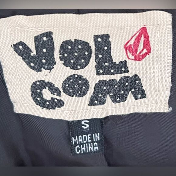 Volcom 3/4 Sleeve Button Up Brown Plaid Hooded Lined Coat. Jacket. Small. - Picture 6 of 7